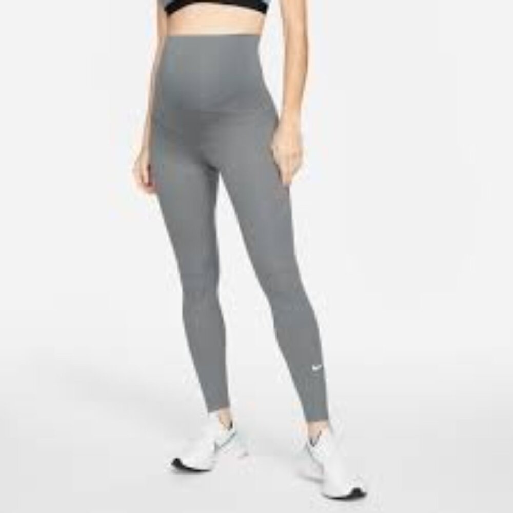 Nike One (m) High Waisted‎ Leggings Maternity Grey Size Small